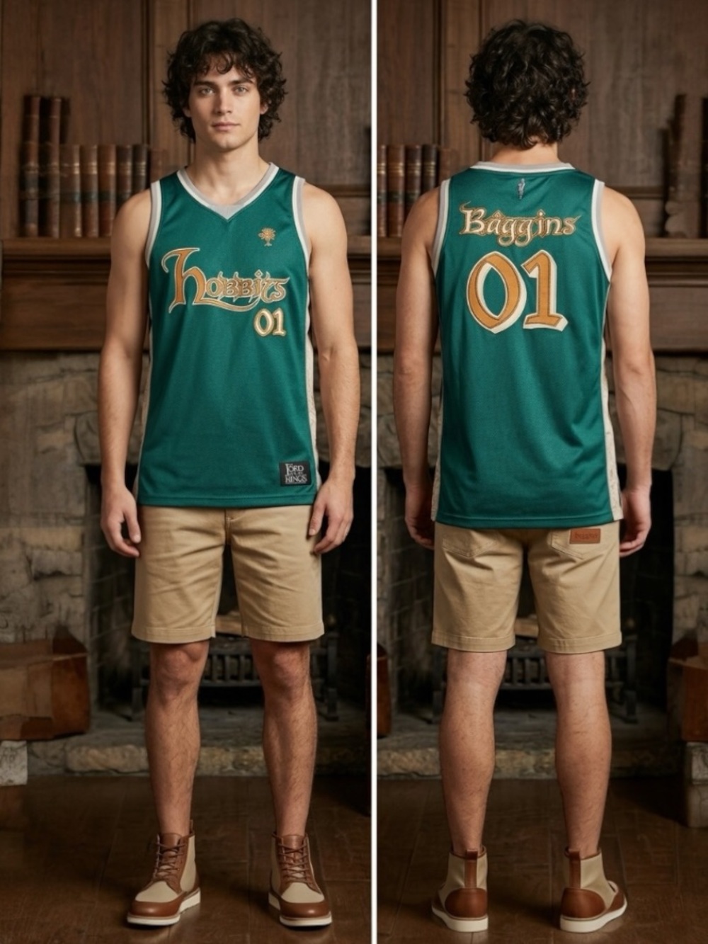 Lord of the Rings Hobbits Basketball Jersey (Medium)